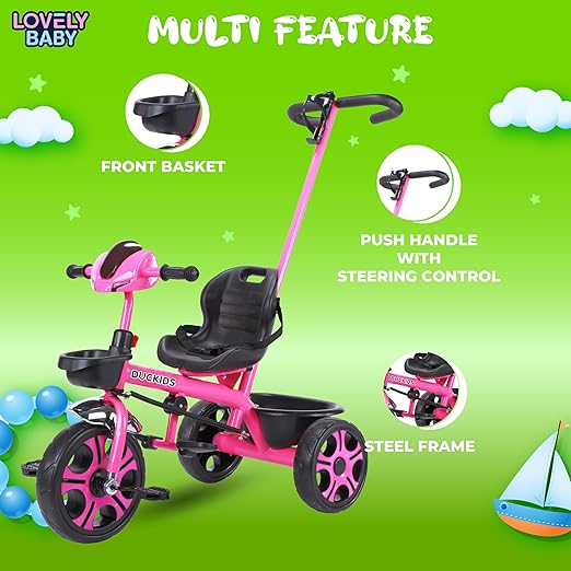Lovely Baby Duckids 3 - Wheel Tricycle - Pink - Marah Kids