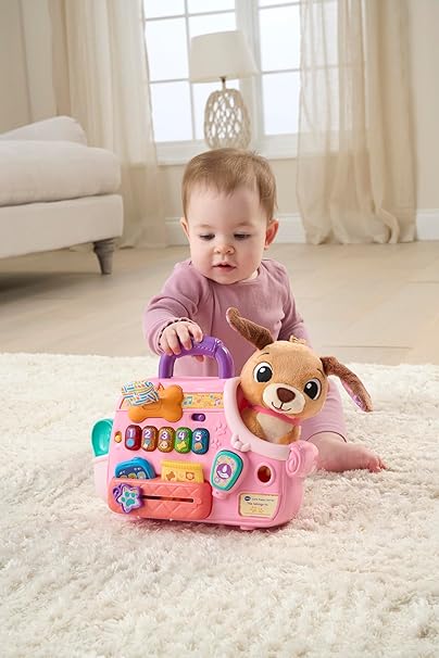 Vtech Baby Cutie Puppy Carrier – Interactive Role - Play Toy with 6 Accessories, Light - Up Buttons, Music & Phrases | for Babies 9–24 Months+ - Marah Kids