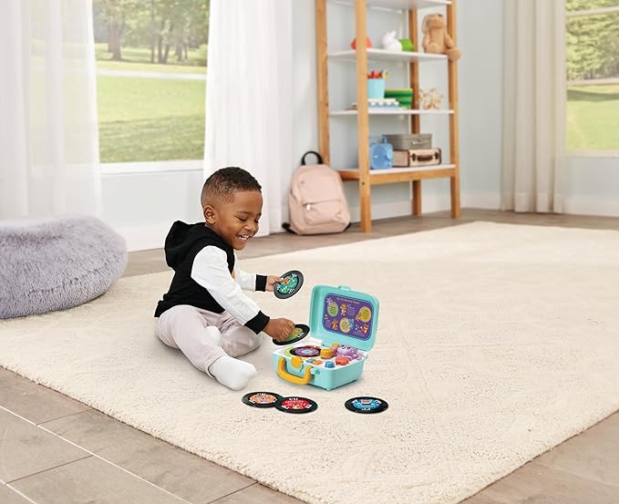 Vtech - My 1st Record Player - Multicolour | Double - sided records feature 5 different music styles with animal friends singing cool songs | Suitable ages 12+ up - Marah Kids