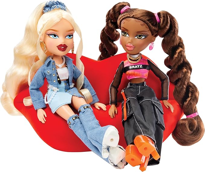 Bratz - Funky Fashion Furniture Lip Couch - Red | ICONIC SHAPE | Passion for Fashion in style with this statement furniture | fuzzy flocked finish | hangout spot or use with most fashion dolls up to 12” tall | Ages 6 + - Marah Kids