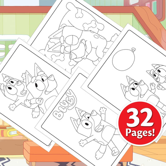 Crayola - Bluey Color & Sticker Activity Book | Colouring pages and stickers feature your child's favorite characters | Pair it with Bluey Toys for a great bundled gift idea | Ideal for Ages 3+ up - Marah Kids