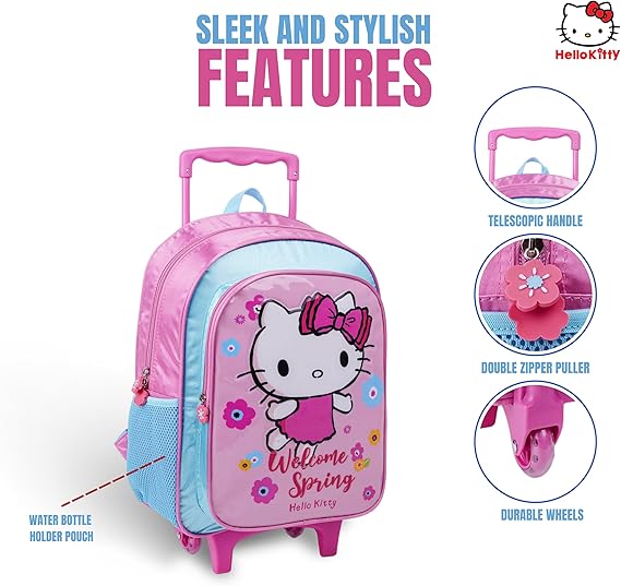 SANRIO HELLO KITTY WELCOM SPRING 3IN1 TROLLEY BOX SET 16" - Marah Kids