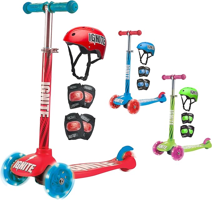 Ignite Glide Scooter 3 - Wheeled Combo Pack Red - Marah Kids