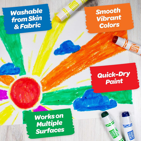 Crayola Washable Paint Sticks, Kids Paint Set, 6 Count - Marah Kids