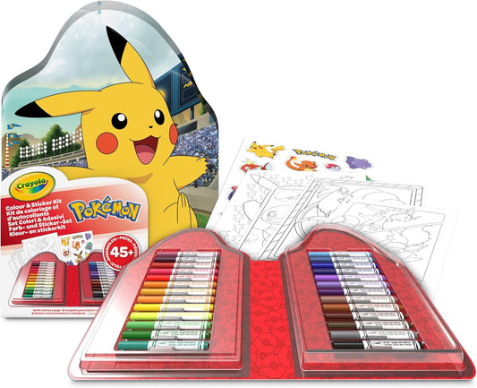 Crayola Pokémon Colouring Case – 45 Pieces - Marah Kids