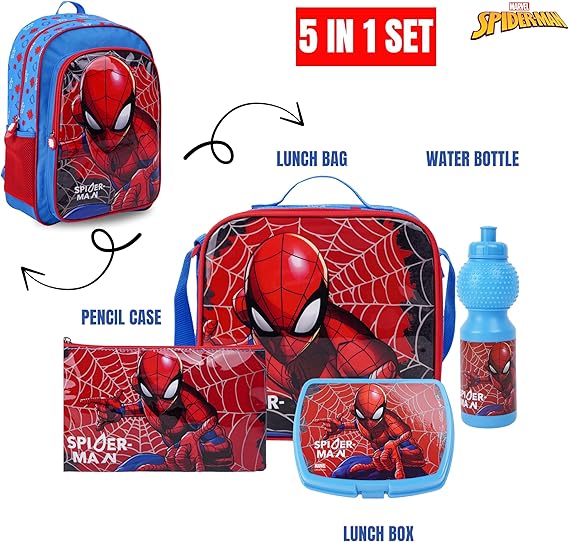 MARVEL SPIDER - MAN SPIDEY TO THE RESCUE 5IN1 BACKPACK SET 18" - Marah Kids