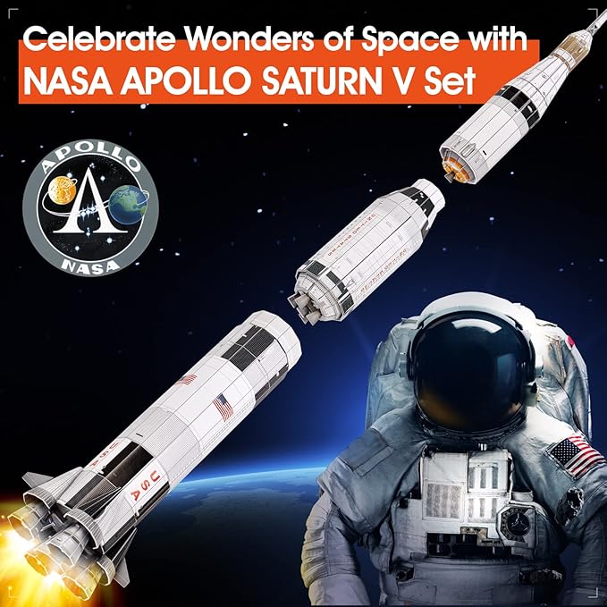 CUBIC FUN 3D PUZZLE NASA APOLLO SATURN V 136PCS - Marah Kids
