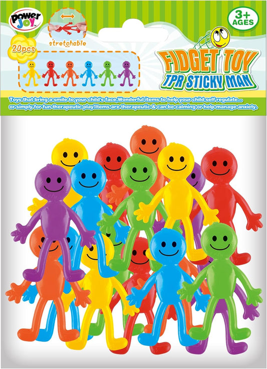 Power Joy Fidget Toy TPR Sticky Man 20 pieces - Marah Kids