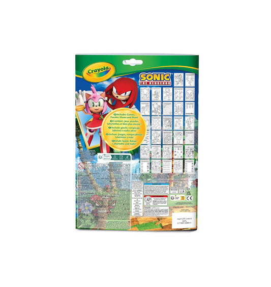 Crayola Sonic the Hedgehog Colouring Book with Markers - Marah Kids