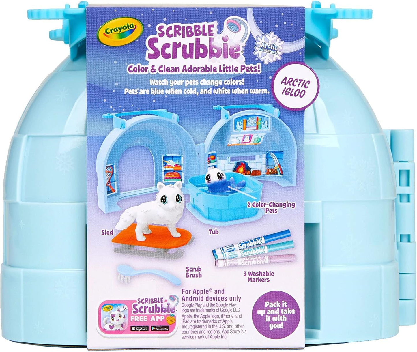Crayola Scribble Scrubbie Pets Arctic Igloo Playset - Marah Kids