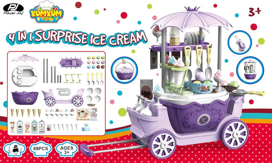 Power Yumyum Surprise Ice Cream 4 - In - 1 Playset - Marah Kids