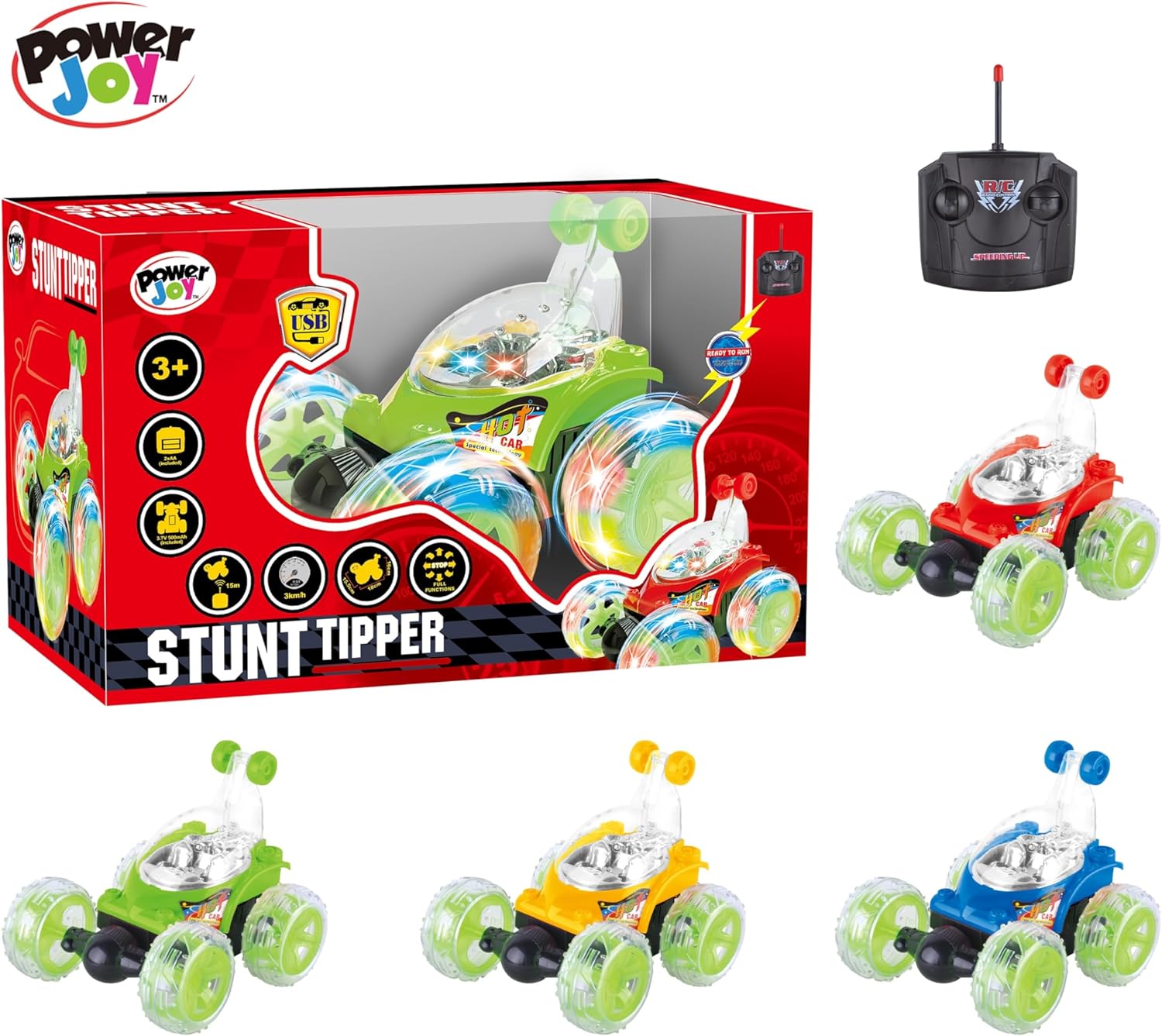 Power Joy Rc Stunt Tipper Light&Music - Marah Kids