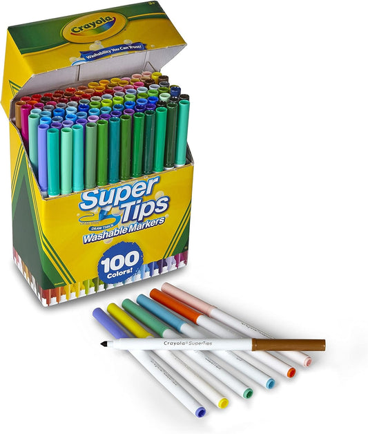 Crayola SuperTips Washable Markers – 50 Colors (Ages 3+) - Marah Kids