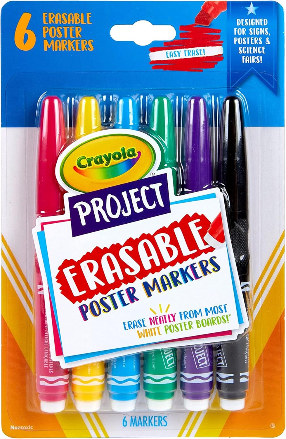 Crayola Project 6 ct. Erasable Poster Markers - Marah Kids