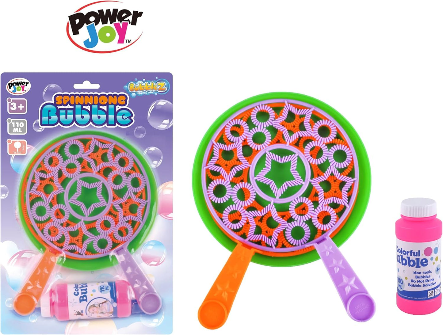 Power Joy Bubble Spinning Bubblez 110ml - Marah Kids