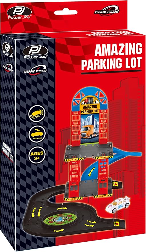 Power Joy V.Vroom Amazing Parking Lot with 1 Car - Marah Kids