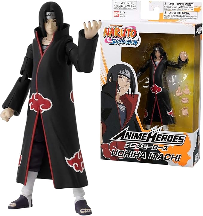BANDAI ANIME HEROES NARUTO ITACHI UCHIHA 6.5" - Marah Kids