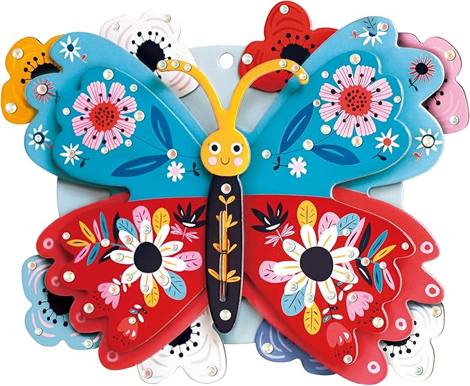 Avenir 3D Decoration - Butterfly Kit | Turn Your Wall into a Zoo! Create 3D Decorations with Pre - Cut Cardboard Puzzle Pieces | Thoughtful and Creative Gift Option for Kids 3+ - Marah Kids