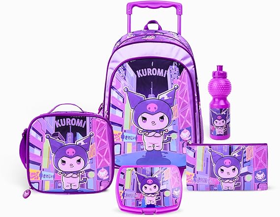 SANRIO KUROMI AMBITION 5IN1 TROLLEY BOX SET 16" - Marah Kids