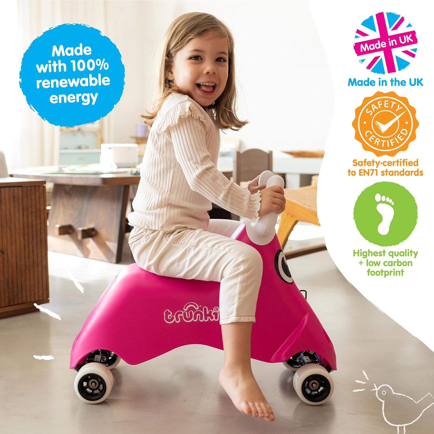 Trunki Rodeo Ride - On Cruiser | Lean - To - Steer Toy, Ages 3+ - Marah Kids