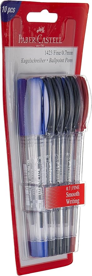 FABER - CASTELL 1423 BP 0.7MM BLISTER OF 10PC ASST - Marah Kids