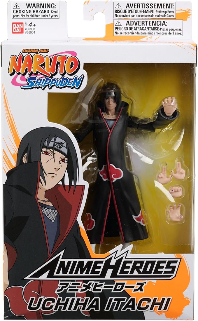 BANDAI ANIME HEROES NARUTO ITACHI UCHIHA 6.5" - Marah Kids