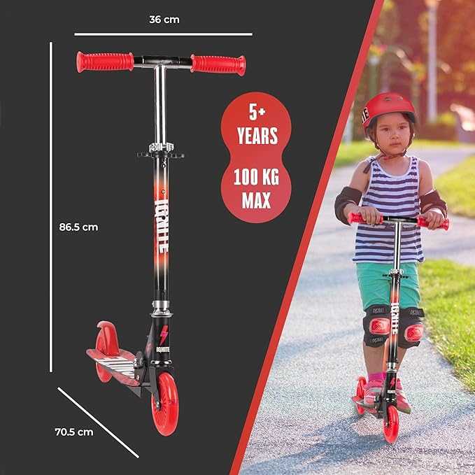 Ignite Flow Scooter 2 Wheels Combo Pack Red, IGN - COM - FLO - RED - Marah Kids