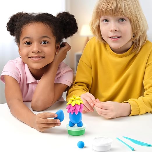 HEY CLAY - DIY Monsters: Hipster, Cyclops, Donut Plastic Creative Modelling Air - Dry Clay For Kids 6 Cans - Marah Kids