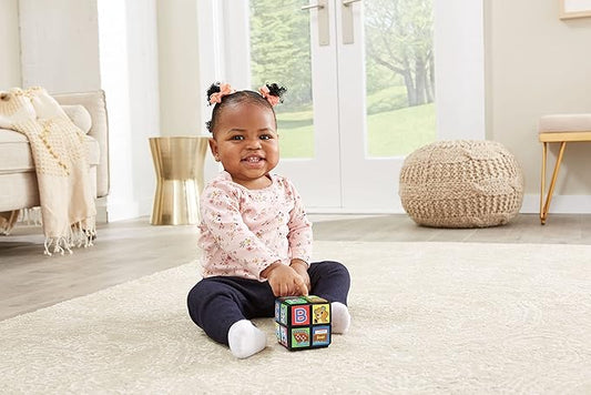 VTech Baby Twist & Teach Animal Cube, Baby Sensory Toy with Music, Lights, Colours, Baby Interactive, Educational Gift Suitable for 18, 24, 36 months Boys & Girls, English Version - Marah Kids