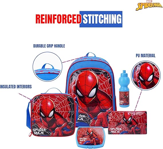 MARVEL SPIDER - MAN SPIDEY TO THE RESCUE 5IN1 BACKPACK SET 18" - Marah Kids