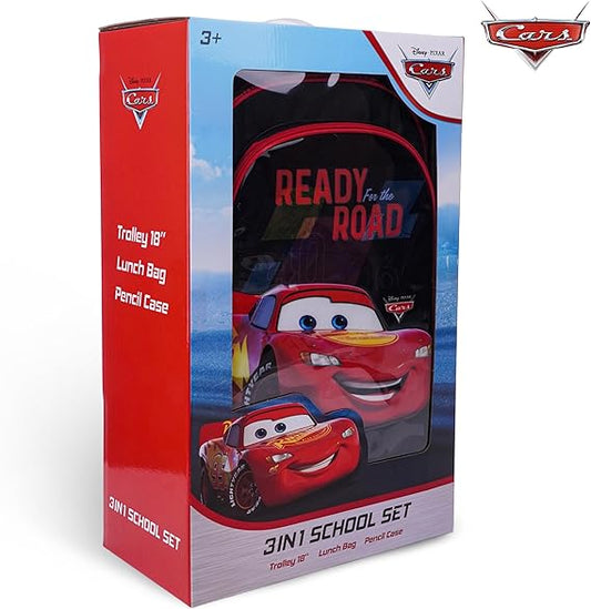 DISNEY CARS LMQ 95 3in1 TROLLEY BOX SET 18" - Marah Kids