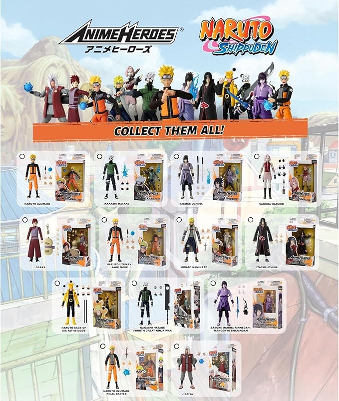 BANDAI ANIME HEROES NARUTO ITACHI UCHIHA 6.5" - Marah Kids
