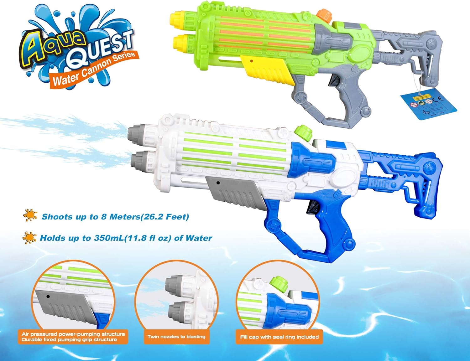 Mondo Aquamals Water Cannon 12Pcs/Pdq - Marah Kids