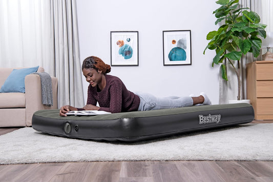 Bestway Tritech Queen Air Mattress with Integrated Rechargeable Pump, 80 x 60 x 10 inches/2.03 m x 1.52 m x 25 cm - Marah Kids