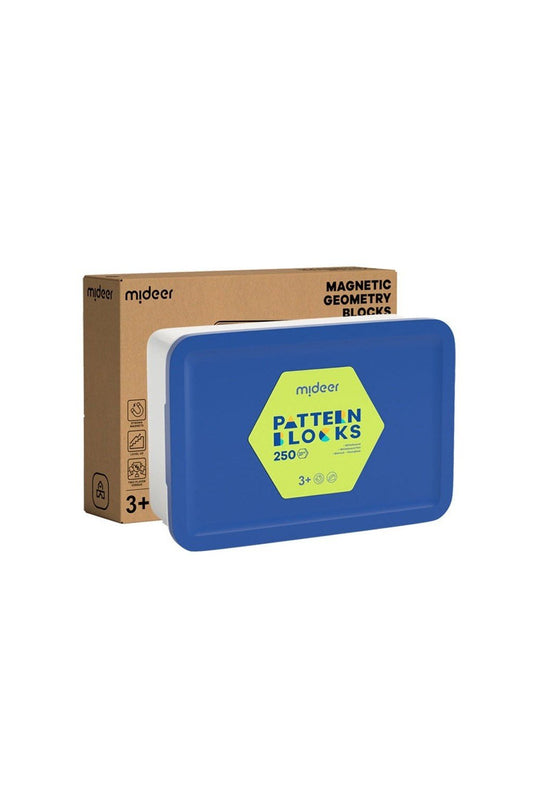 Magnetic Wooden Geometry Blocks - 250 Pcs - Marah Kids