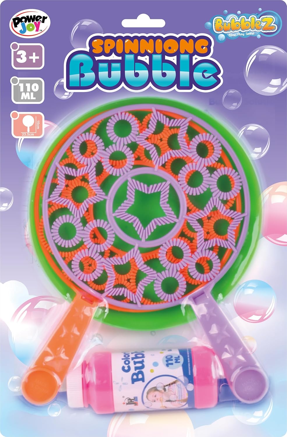 Power Joy Bubble Spinning Bubblez 110ml - Marah Kids