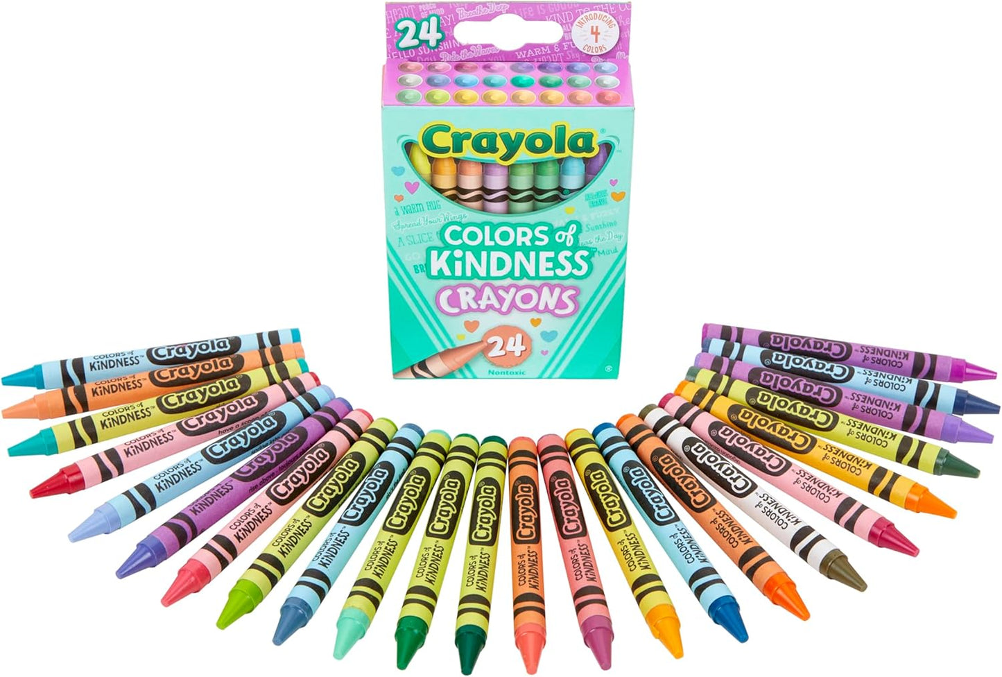 Crayola - Colors of Kindness | Pack of 24, Special Edition Crayons, Unique Color Names | 3+ Yrs - Marah Kids