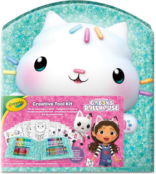 CRAYOLA - Gabby's Dollhouse Creative Case Includes over 40 pieces including markers, pencils, colored pencils, coloring sheets, and sticker | Ideal for ages 5+ up - Marah Kids