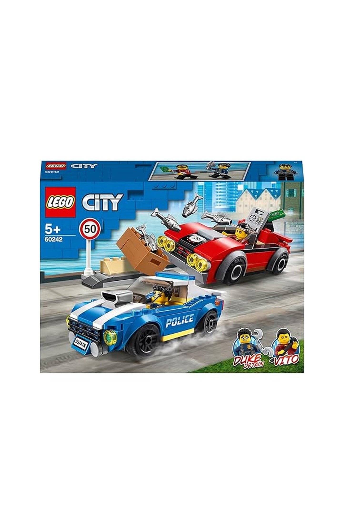 Lego City Police Highway Arrest With 2 Car Toys