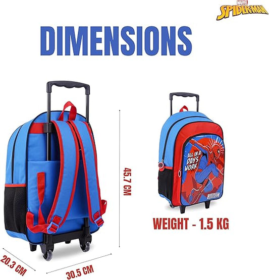 MARVEL SPIDER - MAN ALL IN A DAYS WORK 5IN1 TROLLEY BOX SET 18" - Marah Kids