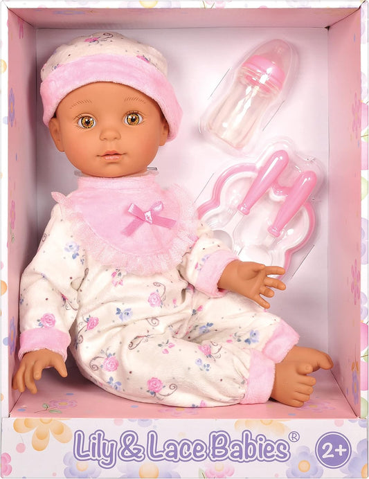 Lotus - 16" inch, Soft - bodied Baby Doll – Hispanic (No Hair) - Marah Kids