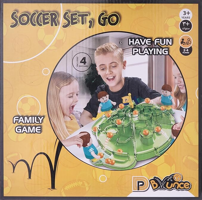 DBounce - Family Soccer Game | Fun Activity for Friends & Family, 2 - 4 Players, ABS Material | Portable, Quick Setup, Led Lights & Soft Foam Bumpers | Boys & Girls Aged 3+ - Marah Kids