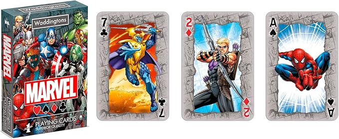 WADDI. PLAYING CARDS 54 MARVEL - Marah Kids