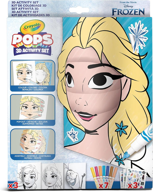 Crayola - POPS Disney Frozen 3D Activity Set | 3D Colouring and Drawing Creation Creative Activity | Ideal Gift for Children from ages 6 Years - Marah Kids
