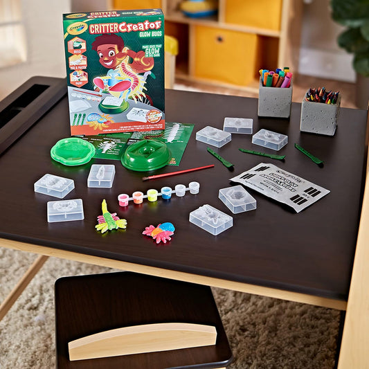 Crayola – Critter Creator - Glow Bugs | Glow in The Dark Clay Art Kit with Paint & Bug Molds | STEM System, 7+ Yrs - Marah Kids