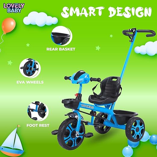 Lovely Baby Duckids 3 - Wheel Tricycle - Blue - Marah Kids