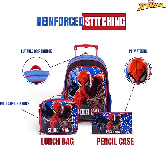 MARVEL GAMING SPIDER - MAN 3IN1 TROLLEY BOX SET 18" - Marah Kids