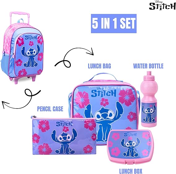 DISNEY STITCH FUR ENOUGH 5IN1 TROLLEY BOX SET 16" - Marah Kids