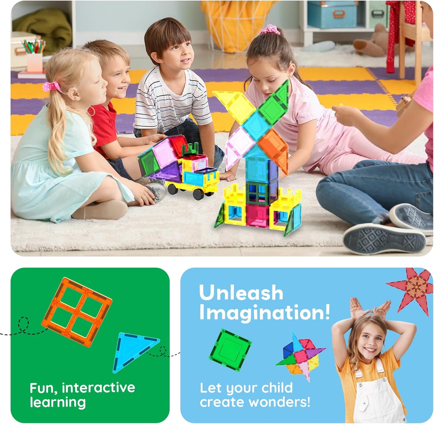 PICASSO MAGNETIC 3D BLOCKS 101PCS - Marah Kids
