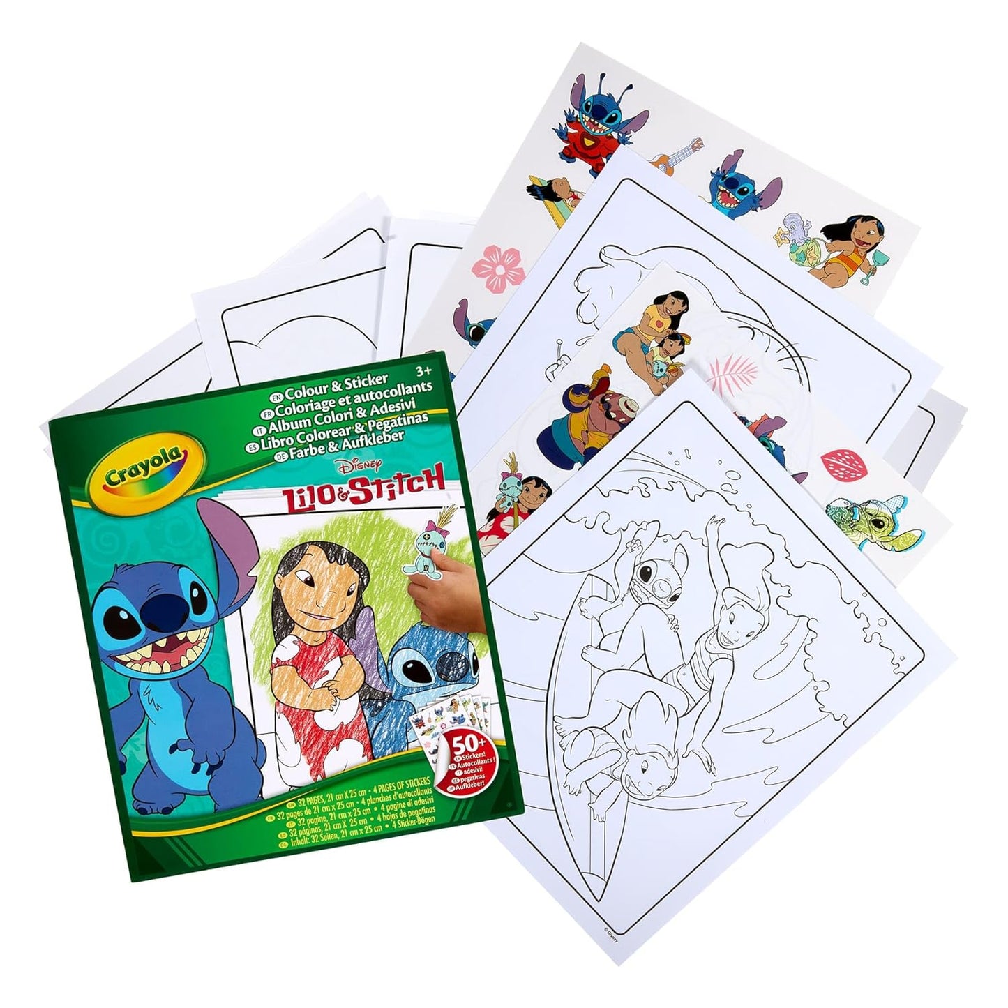 Crayola Lilo & Stitch Sticker Colouring Book - 32 Pages & Stickers - Marah Kids